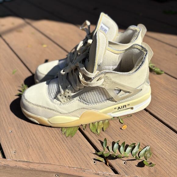 Nike Air Jordan 4 Retro OFF WHITE Sail CV9388-100 Size 8.5 Sneakers Shoes main image 5